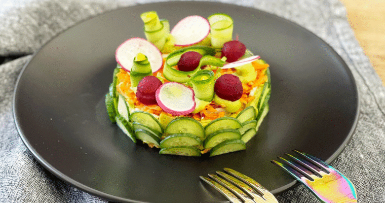aguacate y pepino Pastel
