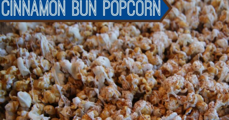 Bolas de palomitas de maíz con bollo de canela