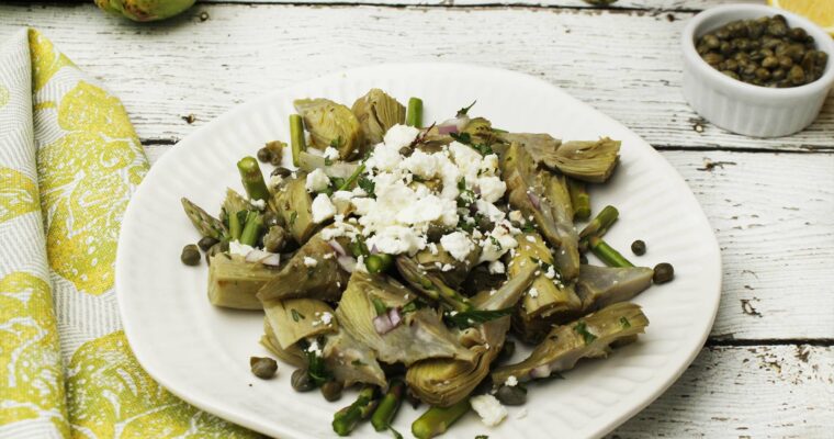 Ensalada de alcachofas asadas
