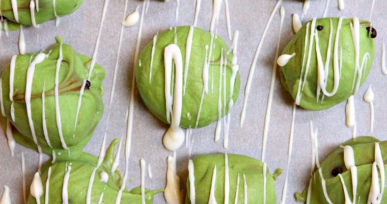 Trufas veganas de menta rosa