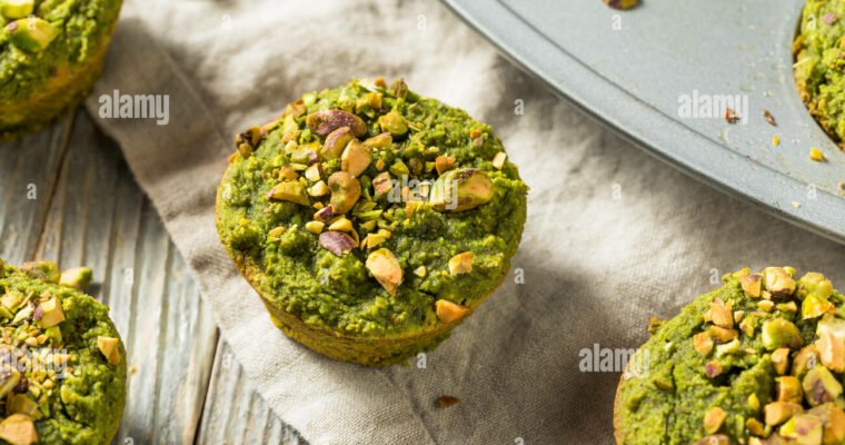 Muffins de pistacho y matcha