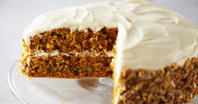 Pastel cremoso de zanahoria