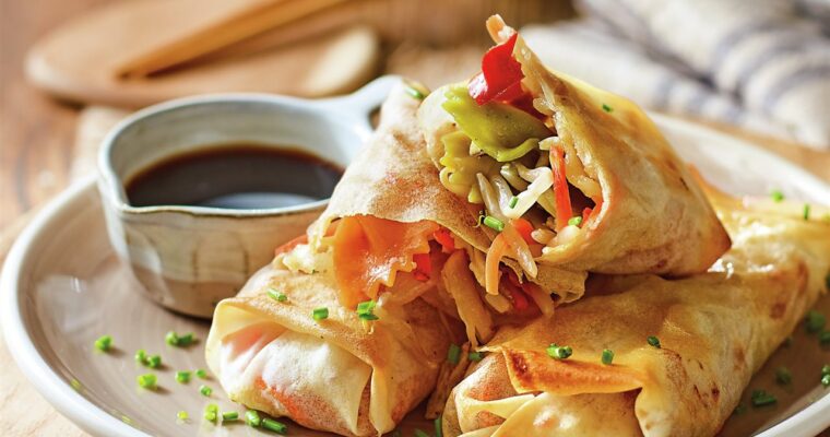 Rollitos de primavera con verduras mixtas