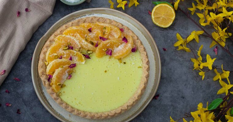 Tarta veganas de crema de limón